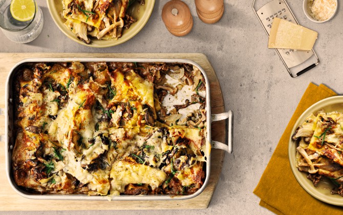 Recept Lasagne paddenstoelen en walnoten Grand'Italia
